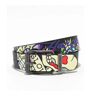 Ed Hardy Reversible Men’s 38 Ed Hardy Skull & Butterfly Black Belt